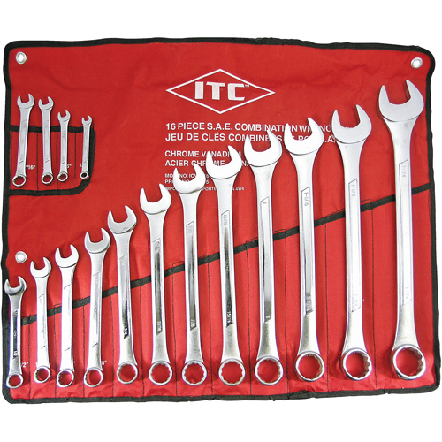 ICW-16 Professional Raised Panel Wrench Set, Combination, 16 Pieces, Imperial Distribution Industrielle GC