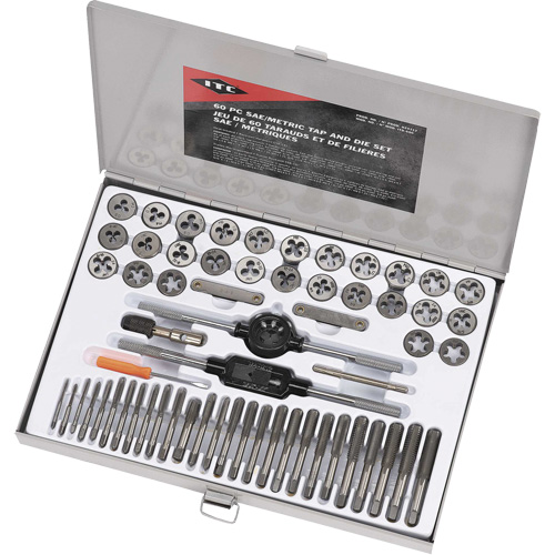 ITD-60C Jeu de tarauds et fili&egrave;res en alliage SAE/m&eacute;trique, 60 Morcea Distribution Industrielle GC