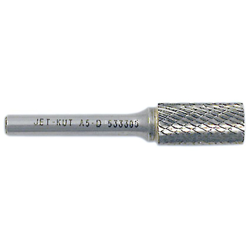 JET-KUT&reg; Cylindrical Shape Burr, 1/2" Dia., 1/4" Shank, 1" Depth of Cut Distribution Industrielle GC