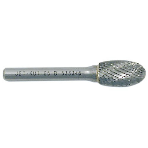 Oval Shape Bur, 1/2" Dia., 1/4" Shank, 7/8" Depth of Cut Distribution Industrielle GC