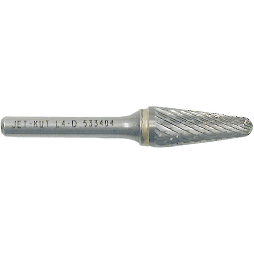 Fraise conique avec extr&eacute;mit&eacute; en rayon L4-D JET-KUT, 1/4" dia., 1/4" Tige, 1-1/8" Prof. de la coupe Distribution Industrielle GC