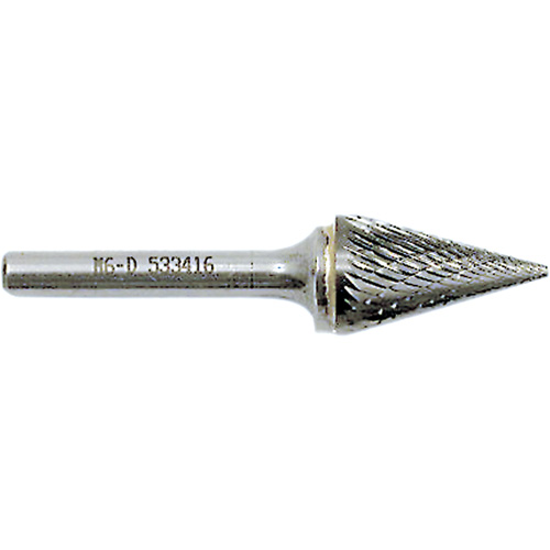 M4-D JET-KUT&reg; Cone Shape Burr, 3/8" Dia., 1/4" Shank, 5/8" Depth of Cut Distribution Industrielle GC