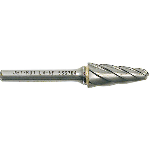 L4-NF 1/4" Taper Shape Bur for Aluminum/Non-ferrous Materials, 1/2" Dia. Distribution Industrielle GC