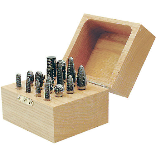 Jeu de fraises au carbure CBK-16 dans un coffret en bois, 16 morcea Distribution Industrielle GC