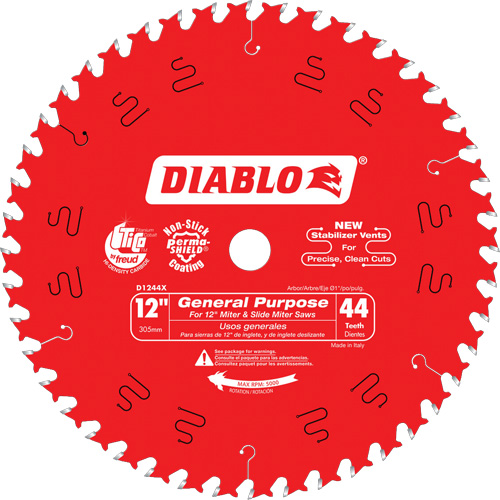 Lames de scie - Usage universel, 12", 44 dents, Pour Bois Distribution Industrielle GC