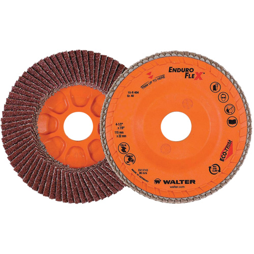 Disque &agrave; lamelles Enduro-Flex, 4-1/2" x 7/8", Type 27, Grain 40, Alumine de zirconium Distribution Industrielle GC