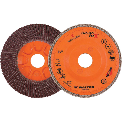 Disque &agrave; lamelles Enduro-Flex, 4-1/2" x 7/8", Type 27, Grain 80, Alumine de zirconium Distribution Industrielle GC
