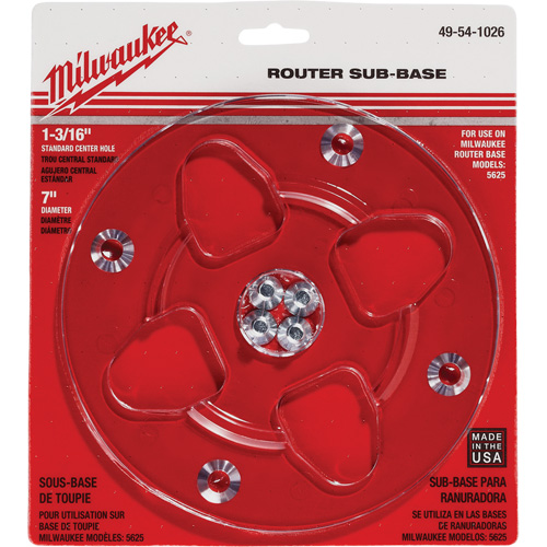 Embase transparente avec un diam&egrave;tre de 7" et un orifice central de 1-3/16" Distribution Industrielle GC