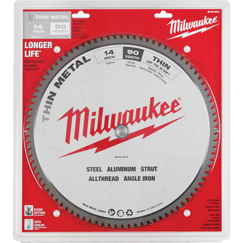Lames de scie circulaire Endurance, 14", 90 dents, Pour M&eacute;tal Distribution Industrielle GC