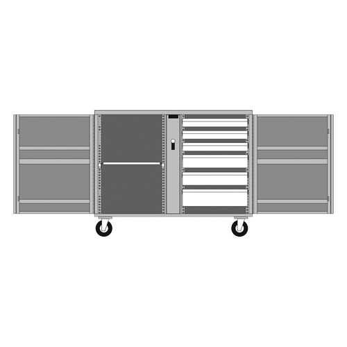 &eacute;tabli roulant, 49-7/8" la x 40-5/8" h x 26-7/8" p, Capacit&eacute; de 24,6 pi³ Distribution Industrielle GC