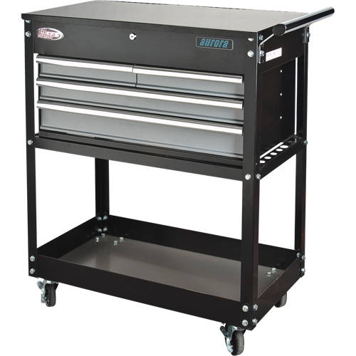 Utility Cart, 4 Drawers, 18" L x 33" W x 39" H, Black Distribution Industrielle GC