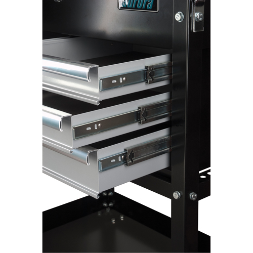 Utility Cart, 4 Drawers, 18" L x 33" W x 39" H, Black Distribution Industrielle GC