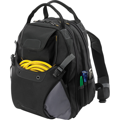 44-Pocket Tool Backpack, 16" L x 13-1/4" W, Black, Polyester Distribution Industrielle GC