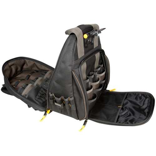 Sacs &agrave; dos pour outils Techgear &agrave; 53 pochettes, 16" lo x 13-1/4" la, Noir, Polyester Distribution Industrielle GC