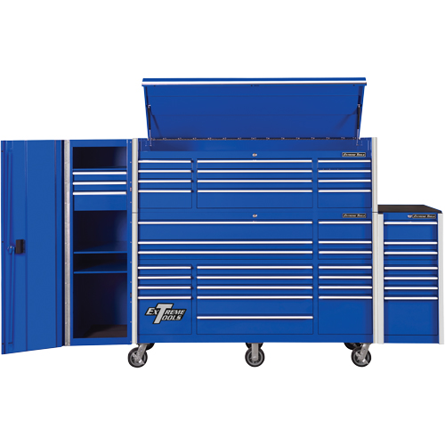 RX Series Side Cabinet, 3 Drawers, 19" W x 25" D x 61" H, Blue Distribution Industrielle GC