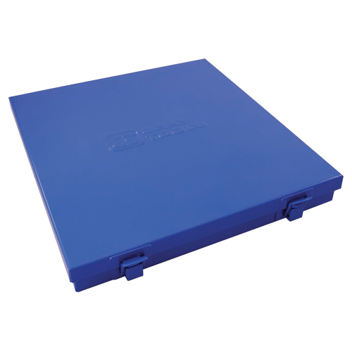Boîte en m&eacute;tal mince, 10-1/2" P x 9-1/4" la x 1-1/4" h, Bleu Distribution Industrielle GC