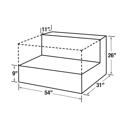 R&eacute;servoir de transfert pour carburant en acier, Acier, Capacit&eacute; 100 gal., Blanc Distribution Industrielle GC
