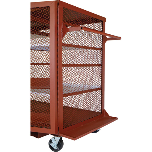 Mobile Mesh Cabinet, Steel, 49 Cubic Feet, Red Distribution Industrielle GC