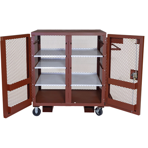 Armoire mobile en treillis, Acier, 37 pi³, Rouge Distribution Industrielle GC