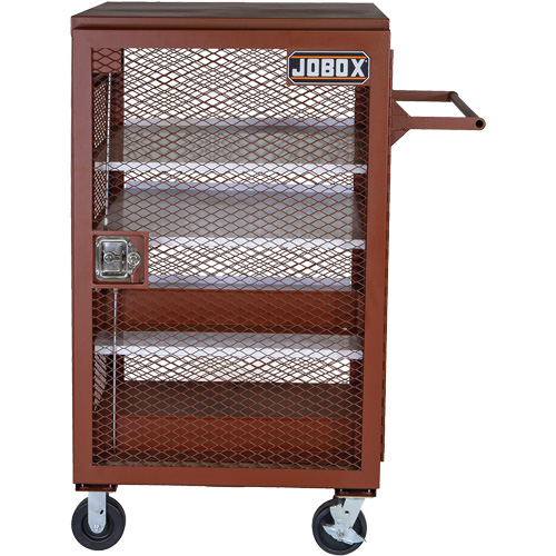 Armoire mobile en treillis, Acier, 22 pi³, Rouge Distribution Industrielle GC