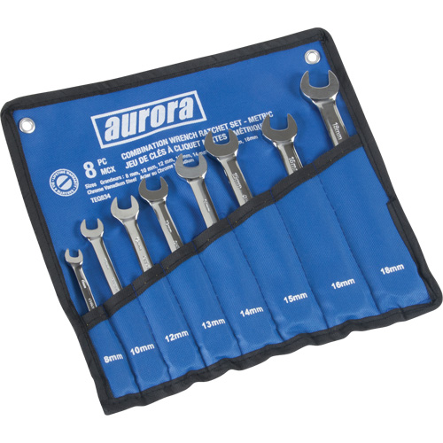 Fixed Head Wrench Set, Combination, 8 Pieces, Metric Distribution Industrielle GC
