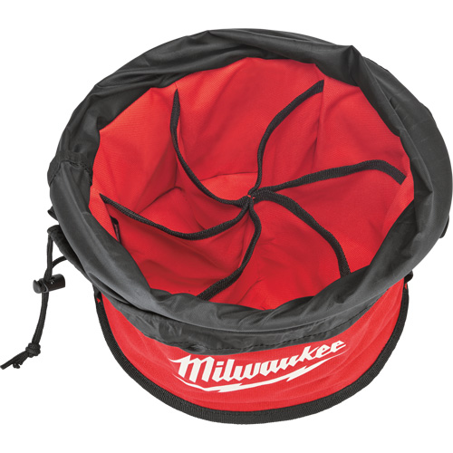 Sac range-tout style parachute, 11-4/5" lo x 11-4/5" la x 11" h, Nylon, Noir/Rouge Distribution Industrielle GC