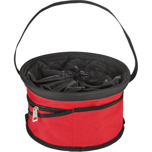 Sac range-tout style parachute, 11-4/5" lo x 11-4/5" la x 11" h, Nylon, Noir/Rouge Distribution Industrielle GC