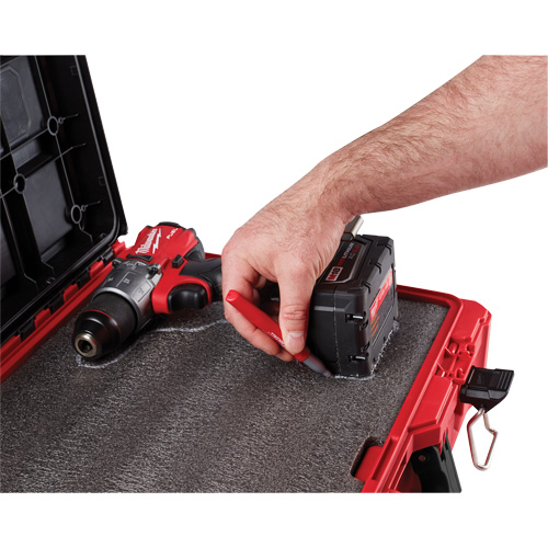Coffre &agrave; outils avec partitions ajustables Packout, 20-7/10" x 15-1/5" x 6-1/5", Noir/Rouge Distribution Industrielle GC