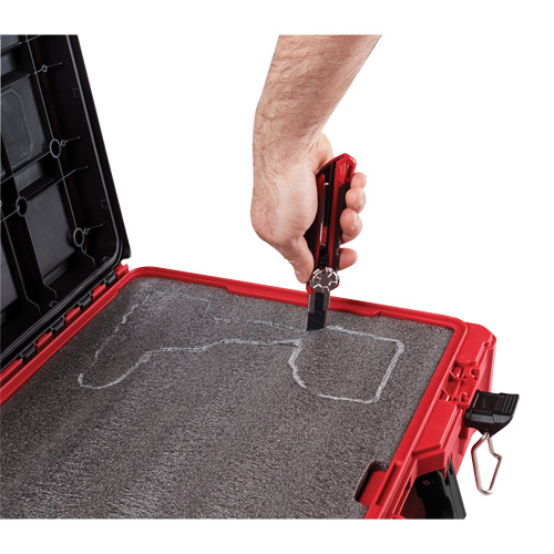Coffre &agrave; outils avec partitions ajustables Packout, 20-7/10" x 15-1/5" x 6-1/5", Noir/Rouge Distribution Industrielle GC