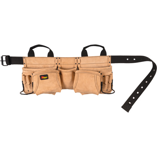 Ceinture &agrave; outils pour menuisier, Cuir, Havane Distribution Industrielle GC