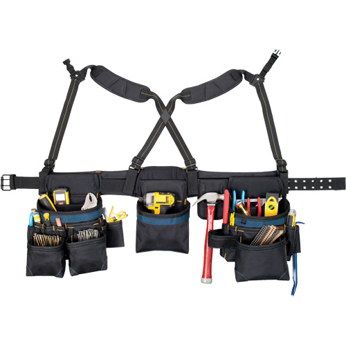 Ceinture &agrave; outils pour menuisier, Polyester, Noir Distribution Industrielle GC