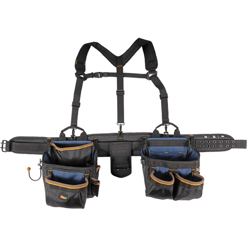 Deluxe Tool Belt, Polyester, Black Distribution Industrielle GC