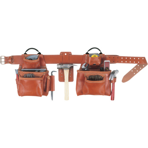 Ceinture &agrave; outils combin&eacute;e de luxe, Cuir, Havane Distribution Industrielle GC