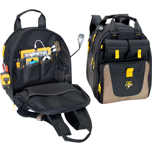 E-Charge Back Pack, 15" L x 10-1/2" W, Black, Polyester Distribution Industrielle GC