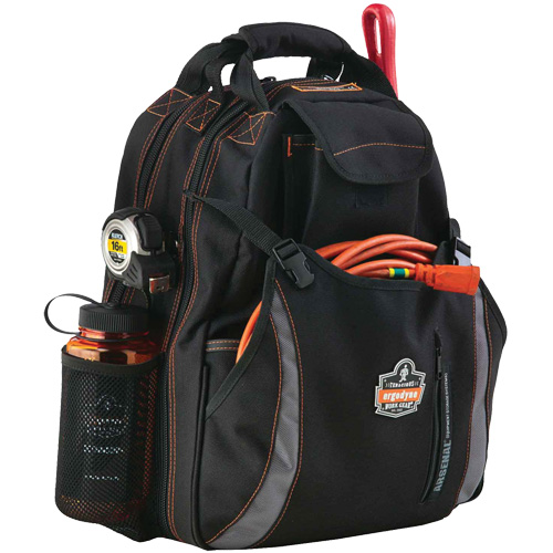 Arsenal&reg; 5843 Tool Backpack, 13-1/2" L x 8-1/2" W, Black, Polyester Distribution Industrielle GC