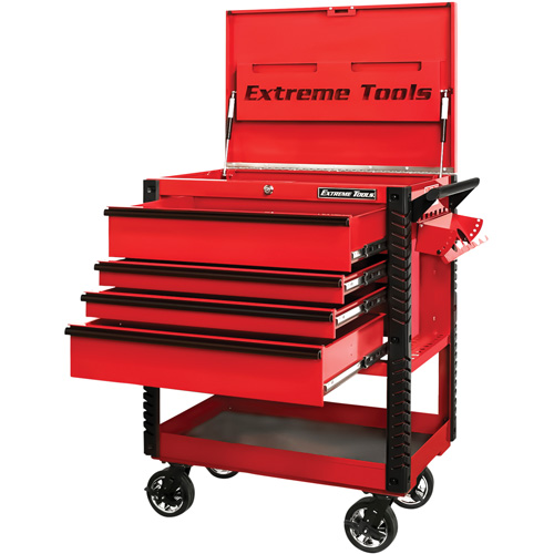 Chariot &agrave; outil s&eacute;rie EX de luxe, 4 tiroirs, 22-7/8" lo x 33" la x 44-1/4" h, Rouge Distribution Industrielle GC