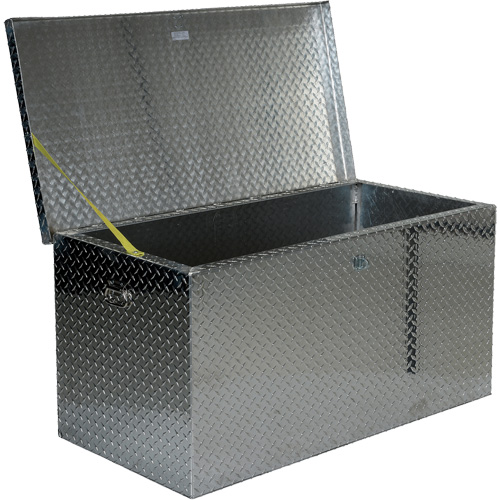 Boîte &agrave; outils portative en t&ocirc;le larm&eacute;e d'aluminium, 25-1/16" P x 49-1/4" la x 24" h, Argent Distribution Industrielle GC