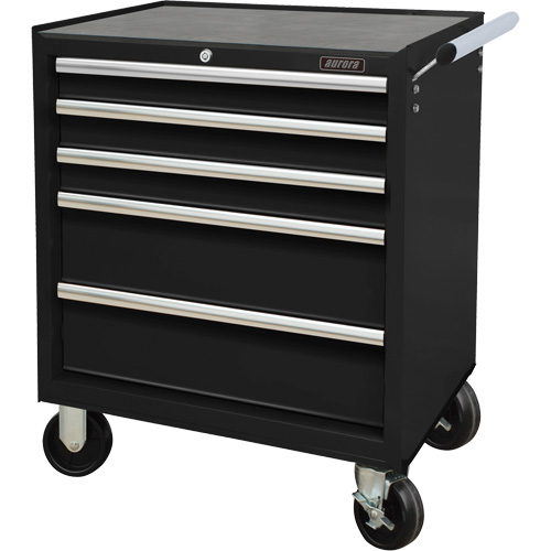 Chariot &agrave; outils industriel, 5 tiroirs, 27" la x 18-3/4" p x 31-1/2" h, Noir Distribution Industrielle GC