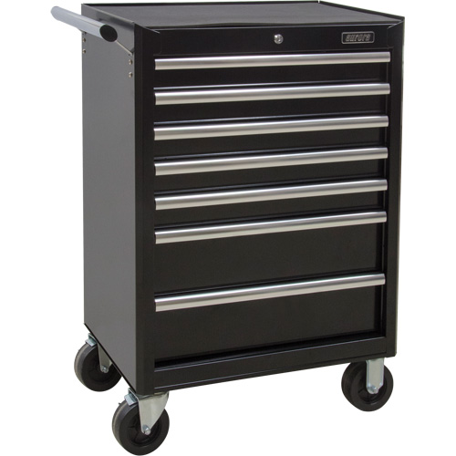 Industrial Tool Cart, 7 Drawers, 27" W x 18-3/4" D x 39" H, Black Distribution Industrielle GC