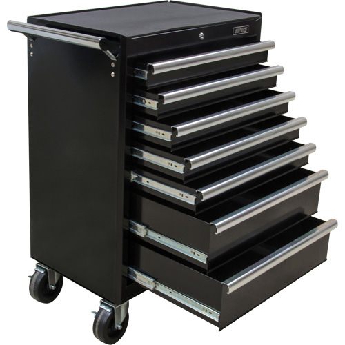 Industrial Tool Cart, 7 Drawers, 27" W x 18-3/4" D x 39" H, Black Distribution Industrielle GC