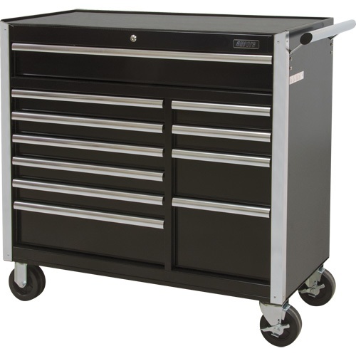 Chariot &agrave; outils industriel, 11 tiroirs, 41" la x 18-3/4" p x 39-1/3" h, Noir Distribution Industrielle GC