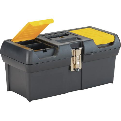 2000 Series Tool Box with Tray, 16" W x 7-1/10" D x 8-1/10" H, Black/Yellow Distribution Industrielle GC