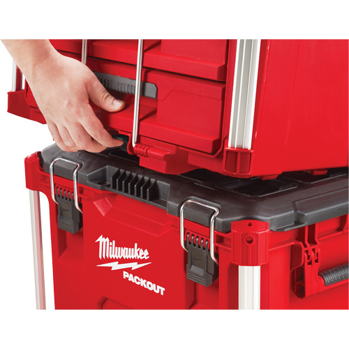 Boîte &agrave; outils avec 3 tiroirs Packout, 16-1/3" x 14-1/3" x 22-1/5", Noir/Rouge Distribution Industrielle GC