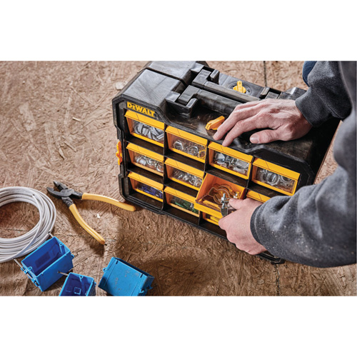 Organisateur Flip-Bin, 3-7/8" la x 17-3/4" p x 13-7/8" h, Noir/Jaune Distribution Industrielle GC