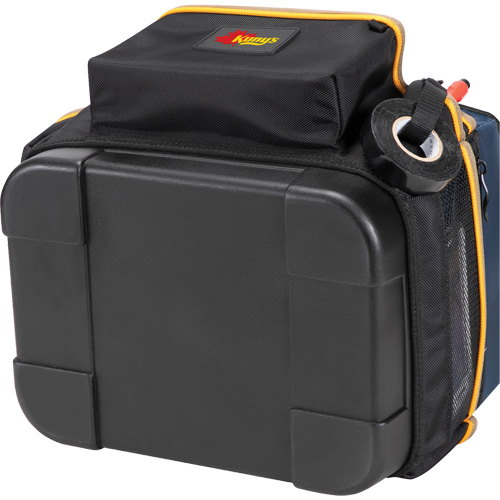 Molded Base Electrical/HVAC Tool Carrier, Ballistic Polyester, 20 Pockets, Black/Blue Distribution Industrielle GC