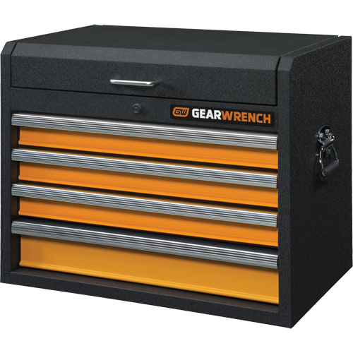 Coffre &agrave; outils de s&eacute;rie GSX, 26" la, 4 tiroirs, Noir/Orange Distribution Industrielle GC
