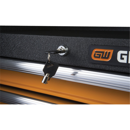 Coffre &agrave; outils de s&eacute;rie GSX, 26" la, 4 tiroirs, Noir/Orange Distribution Industrielle GC