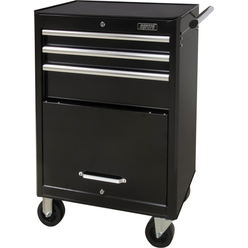 Chariot &agrave; outils industriel, 3 tiroirs, 29-4/5" la x 21-1/5" p x 38-4/5" h, Noir Distribution Industrielle GC