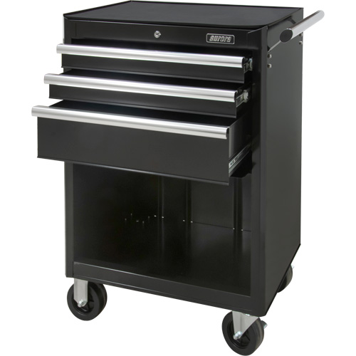 Chariot &agrave; outils industriel, 3 tiroirs, 29-4/5" la x 21-1/5" p x 38-4/5" h, Noir Distribution Industrielle GC