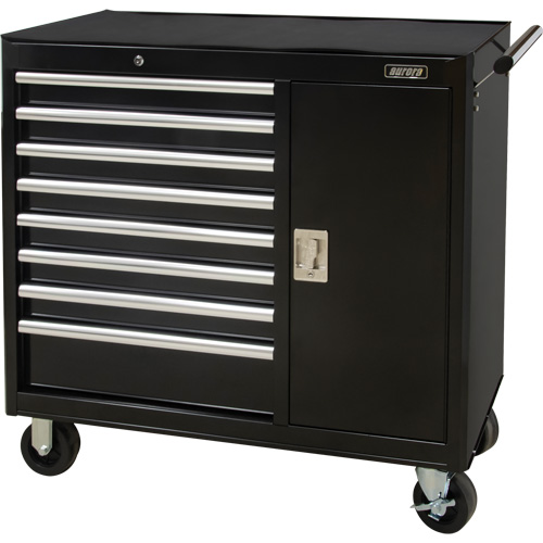 Industrial Tool Cart, 8 Drawers, 44-3/10" W x 21-1/10" D x 36-7/10" H, Black Distribution Industrielle GC